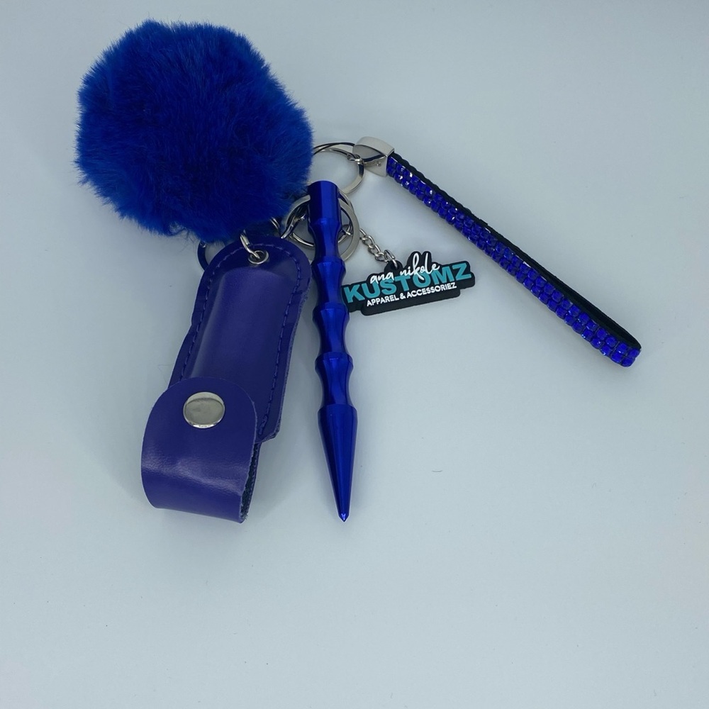 Blue Safety Keychain Set